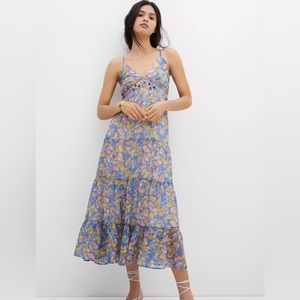 ANTHROPOLOGIE Verb by Pallavi Singhee Vineyard Tiered Maxi Dress